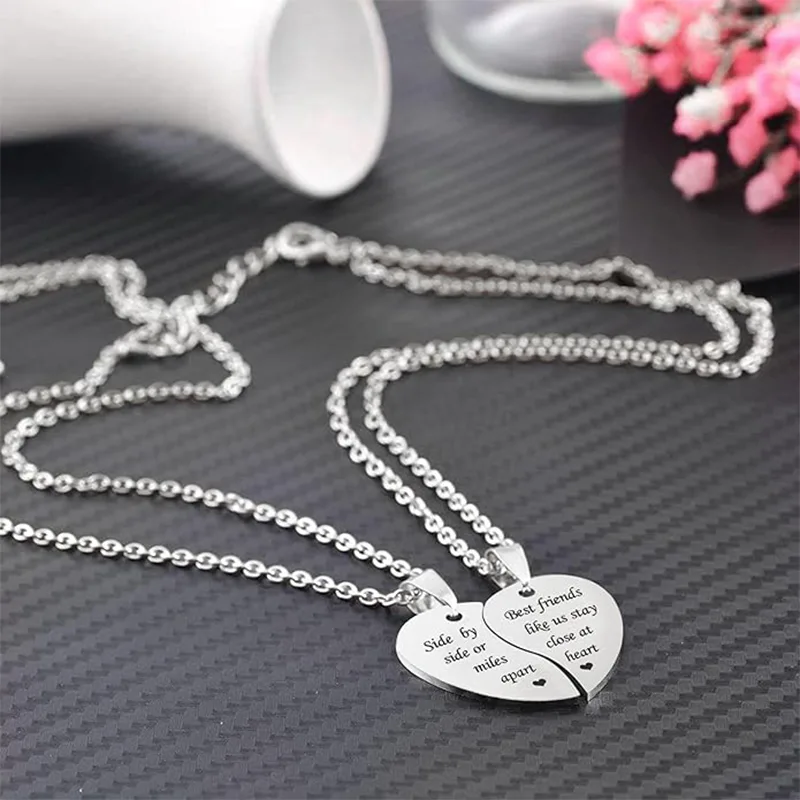 Venskab rustfrit stål teen pige halskæde