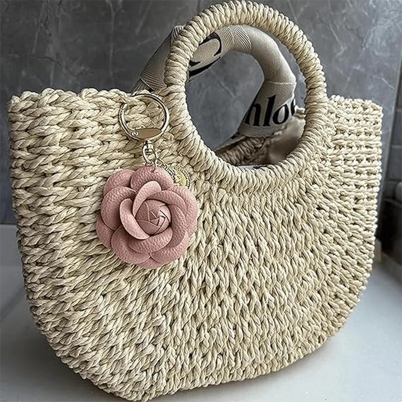 Metal And Leather Handbag Charm