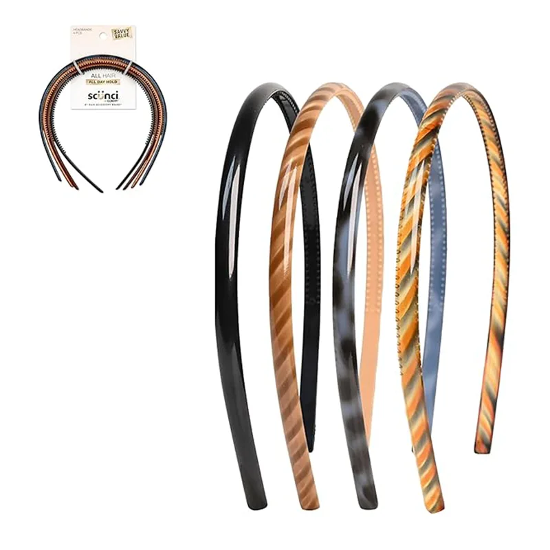 Stilfuldt Comfort Twist Print plastik pandebånd